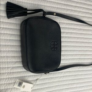 Tory Burch Black Crossbody Bag with Tassel